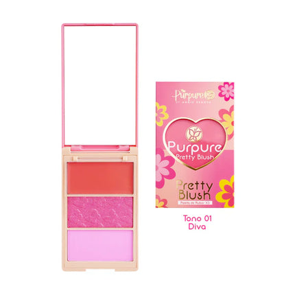 PALETA DE RUBOR x3 PURPURE