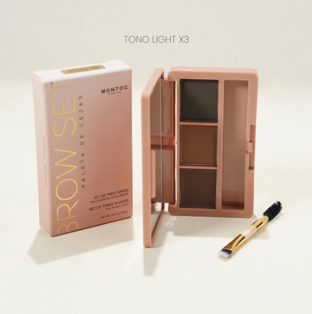 PALETA DE CEJAS 3 TONOS BROW SET MONTOC