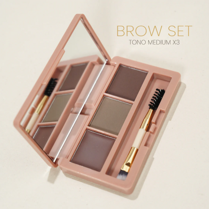 PALETA DE CEJAS 3 TONOS BROW SET MONTOC