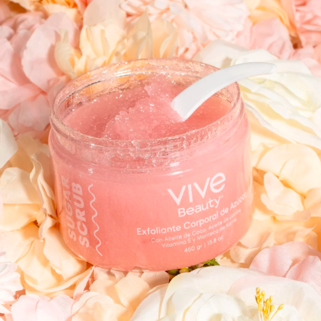 EXFOLIANTE CORPORAL SUGAR SCRUB ROSES 450gr VIVE BEAUTY