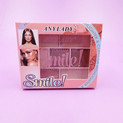 PALETA DE ILUMINADOR Y CONTORNO SMILE ANYLADY