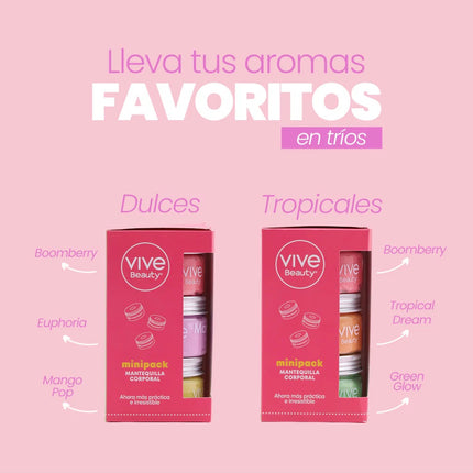 MINI PACK MANTEQUILLA CORPORAL X3 VIVE BEAUTY