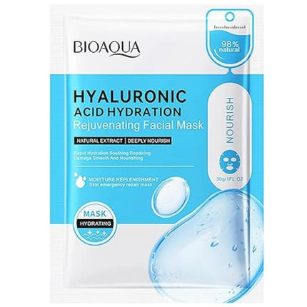 MASCARILLA FACIAL EN VELO ÁCIDO HIALURICO 98% BIOAQUA