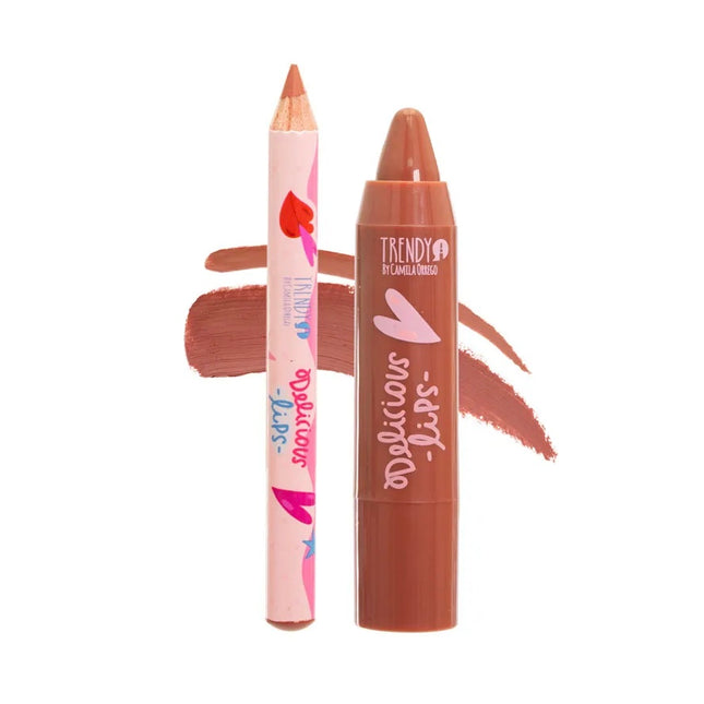 DELICIOUS LIPS LABIAL Y DELINEADOR DE LABIOS TRENDY