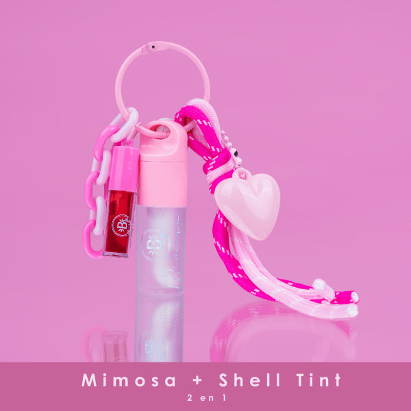 LLAVERO BLOOMSHELL DÚO MIMOSA + MINI SHELL TINT