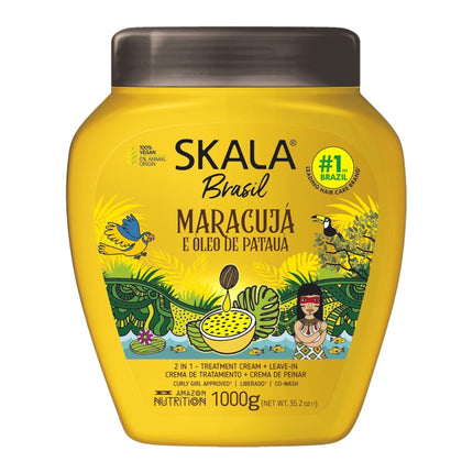 CREMA PARA PEINAR 2 EN 1 MARACUYA Y ACEITE DE PATAUA SKALA