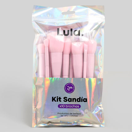 KIT DE BROCHAS SANDIA LULA BEAUTY x 10