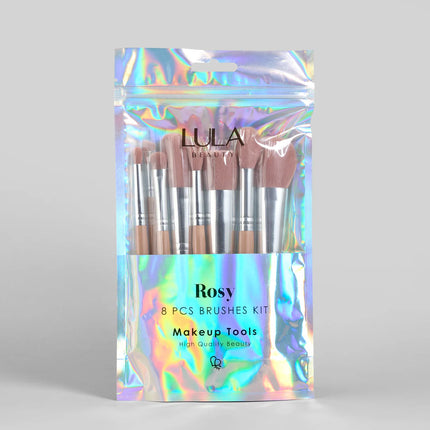 KIT DE BROCHAS ROSY X 8 LULA BEAUTY