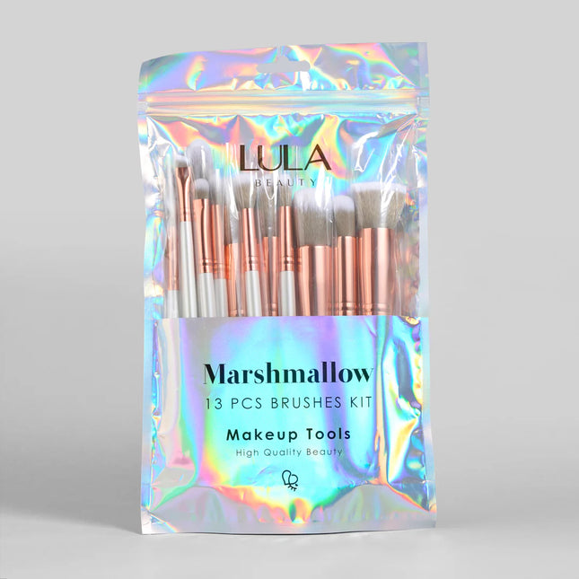 KIT DE BROCHAS MARSHMALLOW X 13 LULA BEAUTY