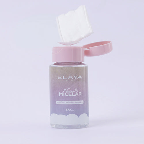 KIT AGUA MICELAR + POMOS DE ALGODÓN ELAYA