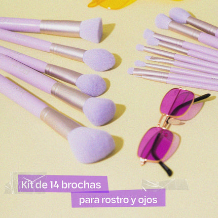 KIT DE BROCHAS UVA X 14 LULA BEAUTY