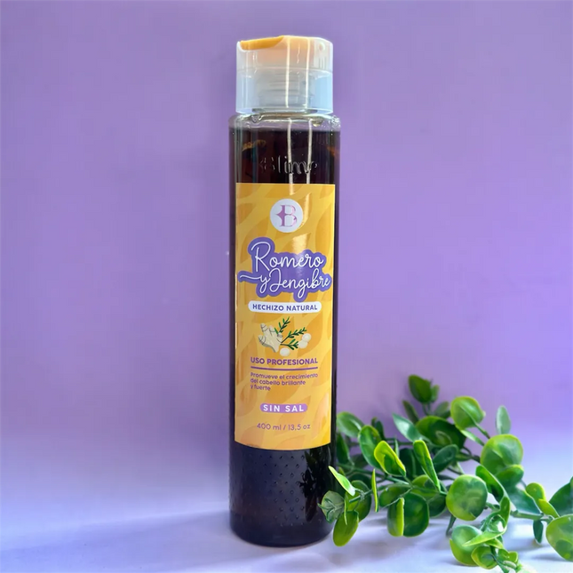 SHAMPOO DE ROMERO Y JENGIBRE HECHIZO NATURAL SIN SAL BLIME