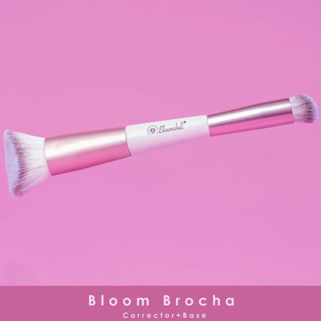 BROCHA DOBLE PARA CORRECTOR Y BASE BLOOMSHELL