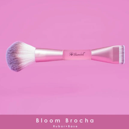 BROCHA DOBLE PARA BASE Y RUBOR BLOOMSHELL