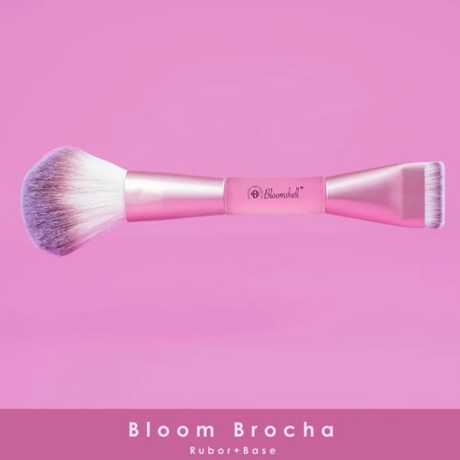 BROCHA DOBLE PARA BASE Y RUBOR BLOOMSHELL