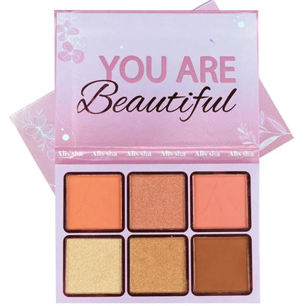 PALETA ILUMINADOR, CONTORNO, RUBOR ALISSHA BEAUTY