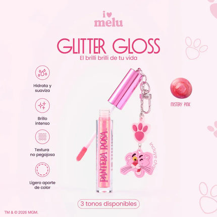 BRILLO LABIAL GLITTER PANTERA ROSA RUBY ROSE